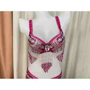Alta demanda con precio razonable Traje de danza del vientre con cuentas de sujetador de gran tamaño con calidad de exportación - Product Image 3