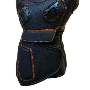 Guantes de Motocicleta de Invierno para Hombre, Estilo Clásico, Cuero Genuino, Dedos Completos, Ligeros, Antideslizantes, con Cierre de Hebilla, Cómodos - Product Image 6