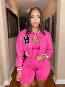 Novedad de 2025, chaqueta de cuero para mujer, abrigos para mujer, chaquetas universitarias de invierno, chaquetas para mujer - Product Image 2