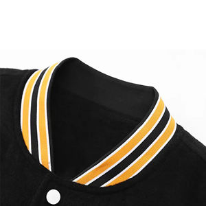 Großhandel Custom Winter 100% Wolle Varsity Jacke Premium Classic Druckknopf Vintage Baseball <span class=keywords><strong>Cool</strong></span> Style Fleece Wind jacke - Product Image 4