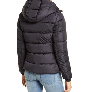 Veste coupe-vent matelassée à manches longues avec fermeture éclair en coton imperméable de haute qualité pour femmes grande taille, logo personnalisé OEM, capuche amovible - Product Image 3