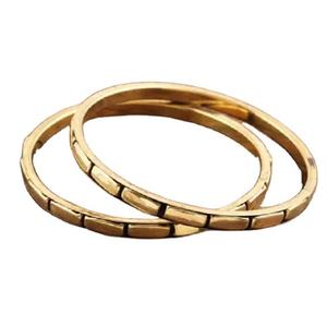 Brazalete de latón de alta calidad, diseño sencillo y sencillo, brazalete de joyería para mujeres y niñas, pulsera personalizada chapada en oro de f s i - Product Image 4