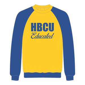 Sudadera con Mangas Raglán de la Hermandad Griega Gold Sigma Gamma Rho, Bordado Chenille, Moda Universitaria Divine Nine, Estilo HBCU - Product Image 2