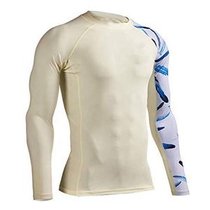 Concevez votre propre rashguard MMA à manches longues, t-shirt personnalisé imprimé en sérigraphie pour hommes, anti-UV, respirant, séchage rapide - Product Image 4