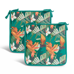 Cuscino per Sedia Idrorepellente 40x40x2 cm per Campeggio e Uso Interno/Esterno, Per Tutte le Stagioni, Facile da Pulire con Cinghie di Fissaggio - Product Image 1