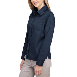 Camisas de oficina de manga larga para mujer hechas a medida uniformes de trabajo con estampado bordado proveedor de blusa de negocios formal - Product Image 3