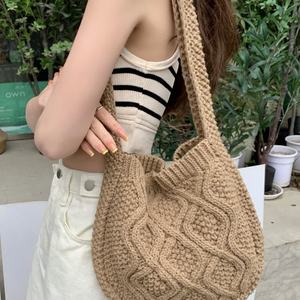 กระเป๋าถักโครเชต์สำหรับผู้หญิงกระเป๋าถักสะพายไหล่กระเป๋าช้อปปิ้งที่สวยงามกระเป๋าน่ารักกระเป๋าโครเชต์ผลิตในเวียดนาม - Product Image 6