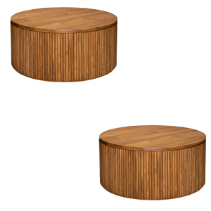 New Product <b>Low</b> Round Coffee <b>Table</b> Teak Wood Modern Minimalist Living Room Furniture for Villa Hotel Apartment Wholesale Price - Product Image 4