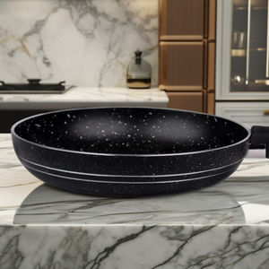 กระทะทอดเชฟสมัยใหม่ขนาด4มม. เคลือบหินอ่อนไม่ติดกระทะขนาด22ซม. เป็นมิตรกับสิ่งแวดล้อมสำหรับทำอาหารด้วยแก๊ส - Product Image 4