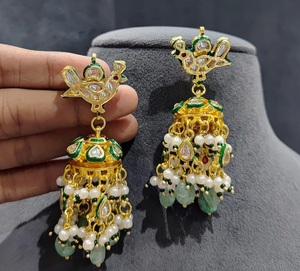 Pendientes de tono dorado con estilo a la moda con estilo de pájaros para ropa de boda, ropa de fiesta de compromiso, accesorio de moda para mujeres y niñas - Product Image 2