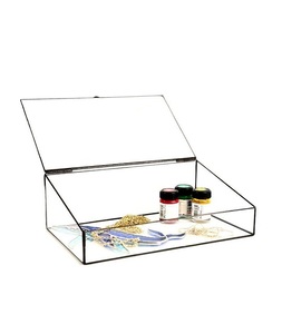 Brass & Glass Gold Jewelry <b>Box</b> with 0-1L Capacity for Storage Gift Organizer - Product Image 6