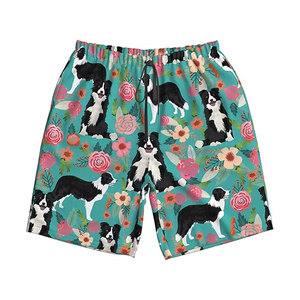 Shorts de surf personnalisés en gros, taille mi-haute, cordon de serrage, tricoté, plage décontractée, 100% coton, coupe-vent, séchage rapide, short de bain - Product Image 5