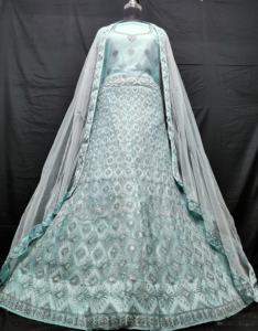 Blue B2B International Market Wholesale Party Wear Net Lehenga avec 3M Flair Heavy Sequin Work Long Dupatta pour l'été et l'hiver! - Product Image 5