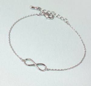 Pulsera infinita de plata de ley para mujer, cadena ajustable, joyería minimalista, regalo de amistad - Product Image 4
