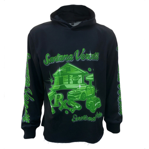 Sweat à capuche surdimensionné à ourlet brut imprimé numérique personnalisé pour homme, style streetwear - Product Image 1