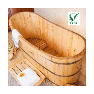 อ่างน้ำร้อนที่ทำจากไม้ทำมือสำหรับโรงแรมหรู-ทำจากไม้ธรรมชาติ100% - Product Image 3