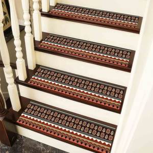 Modern Ethnic Pattern Printed Rug, Easy To Clean Luxury Stair <b>Treads</b>,<b>Step</b> Rug - Product Image 3