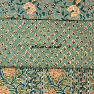 Tela de Algodón Cambray con Estampado Tradicional Jaipuri, 60x60 cm - Product Image 3