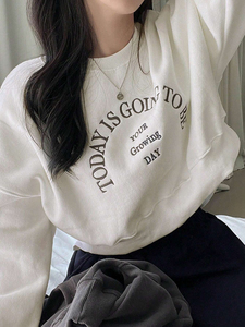 Sweat-shirts surdimensionnés en éponge française 500 g/m² pour femmes sweat-shirts personnalisés avec logo brodé unisexe avec personnalisation complète - Product Image 4