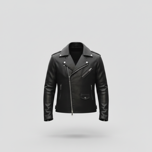Chaqueta de Cuero Genuino Negra para Hombre al por Mayor, con Bordado Intrincado de Dragón, Proveedor de Ropa Exterior Punk Rock Personalizada - Product Image 2