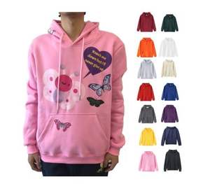 Sweat-shirts unisexes en coton léger, doux, 280 GSM, brodés, teints en uni, pour l'automne, surdimensionnés, confortables, vêtements décontractés - Product Image 1