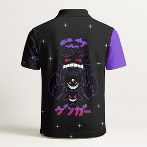 Polo, Polo à motif artistique mignon, Chemise Aloha vintage, Chemise de plage estivale amusante, Polo Kawaii, Chemise mignonne, Cadeau - Product Image 6