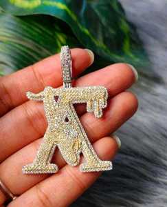 Collar con Placa de Nombre Personalizada con Incrustaciones de Moissanita, Estilo Hip Hop, Oro Amarillo de 18K, Regalo de Cumpleaños para Niños - Product Image 4