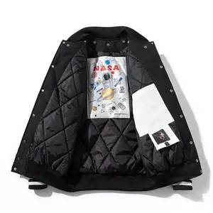 แจ็กเก็ตซาตินสำหรับผู้ชายแจ็กเก็ตซาติน2025สำหรับทีมกีฬาเบสบอลผ้าซาติน - Product Image 2