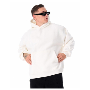 Top qualité 100% coton et impression bouffante personnalisée 450gsm Logo Hoodies pull décontracté goutte épaule à capuche pour hommes - Product Image 3