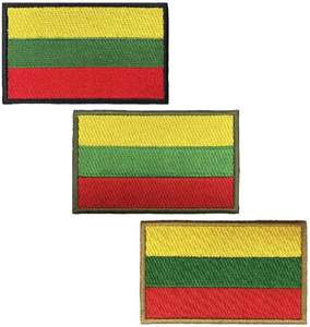 Lithuania Flag <b>Patch</b> Iron On Badge Sew On Lithuanian Flag Embroidered Applique, Lithuania Flag <b>Patch</b> - Product Image 3