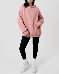 Sudadera con Capucha para Mujer, Estilo Casual, Holgada, de Algodón 100%, de Alta Calidad, Personalizada, para Invierno, con Hombros Caídos, Fabricante - Product Image 2