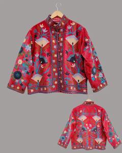 Manteau matelassé brodé à la main Suzani Jacket Party Wear, manteau Boho indien fait main, vêtements de Noël beau manteau matelassé, - Product Image 6