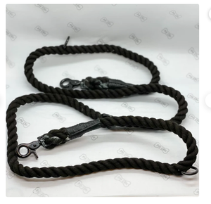 Black 6ft Adjustable Rope Lead Durable Dog <b>Leash</b> <b>Pet</b> Supplies Accessory Customized Colored Cotton Rope Handmade Dog <b>Leash</b> <b>Pet</b> Le - Product Image 2