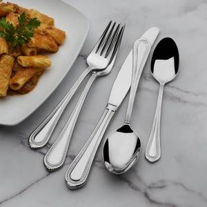 Juego de Cubiertos de acero inoxidable pulido con espejo en relieve de lujo, asas duraderas para Decoración de mesa para fiesta de boda, India High - Product Image 2