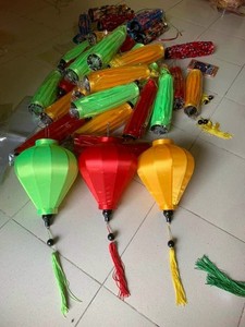 Farol de seda Hoi An, producto tradicional vietnamita, paño de flocado, impermeable, Oriental, bambú, hecho a mano, pantalla de lámpara - Product Image 2