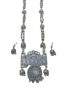 Exquisite Long hanging Necklace Collection with metallic work and heavy beads work latest designs at wholesale price