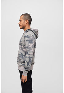 Sweat à capuche unisexe épais surdimensionné imprimé camouflage avec logo personnalisé Sweat à capuche de couleur pure Sweats à capuche High Street - Product Image 4