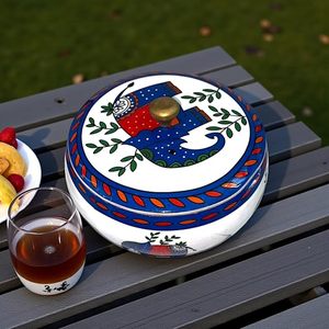 Handcrafted Customized Ethnic Print <b>Wooden</b> Chapati <b>Box</b> <b>with</b> Moisture-Proof & Dishwasher Safe Design for Wedding Kitchenware - Product Image 2
