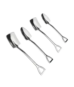 Cuillère de mariage élégante en acier inoxydable de couleur or de l'Inde, idéale pour les ustensiles de cuisine d'hôtel, ensemble de cuillères à dessert de table - Product Image 3