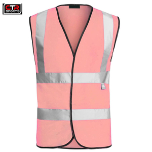 Chaleco reflectante de alta visibilidad personalizado al por mayor, chaleco de seguridad al aire libre para construcción, bolsillos, ropa reflectante sin mangas, logotipo personalizado - Product Image 2