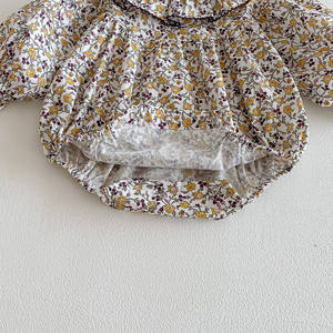 Mono floral de manga larga con volantes para niñas, ropa de primavera para bebés y niñas pequeñas - Product Image 4