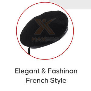 Boinas Negras Hechas a Medida, las Más Vendidas, Bajo MOQ, Boinas Resistentes para Adultos - Product Image 2