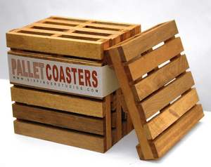 Sous-verres en bois écologiques, collection de vaisselle durable - Product Image 1