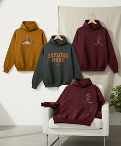 Sweats à capuche en molleton confortables-Pulls en coton mélangé de qualité supérieure pour un usage quotidien - Product Image 3