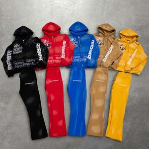 Premium Quality Best Selling Men's Winter Casual Eco-Friendly 100% Cotton Sweat <b>Suit</b> Solid Color Comfortable Breathable Quick - Product Image 6
