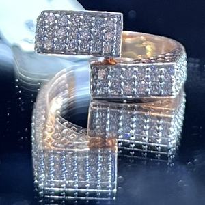 Bague élégante en diamant véritable pour homme 14K/18K en or massif fait à la main bijoux fins marié et cadeau d'anniversaire - Product Image 5