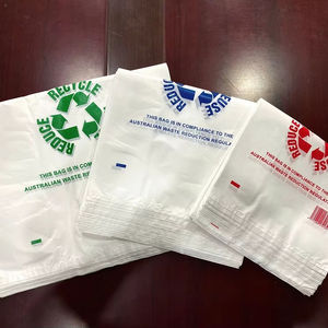 Bolsa de compras de plástico biodegradable respetuosa con el medio ambiente personalizada, bolsas de transporte compostables, producto para reducir la reutilización - Product Image 1