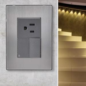 Placa de Tomacorrientes, MXINC-003, 3 Piezas, Receptáculo/Interruptor para Escalera, 125-250 VCA, 10/15 A, 50/60 Hz, Plateado/Oxford - Product Image 5
