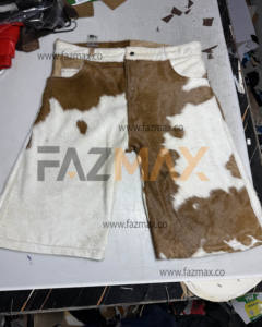 Pantalones cortos de piel de vaca de alta calidad personalizados, vestido de piel auténtica, venta de uso fazmax - Product Image 1