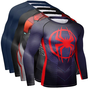 Wholesale All-Over UV Protection Anti-UV Compression Gym Fitness Wear Custom Printed MMA Jiu Jitsu BJJ Rashguard Vest T Shirt - Product Image 4